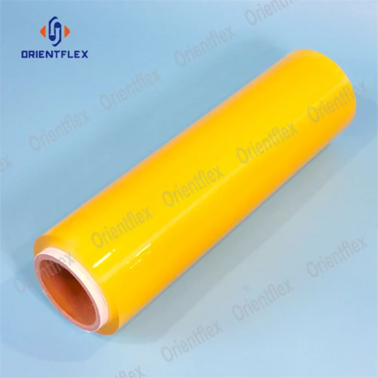 Película adhesiva de plástico PE de PVC PE, rollo enorme de película protectora de embalaje fresco, envoltura de calidad alimentaria